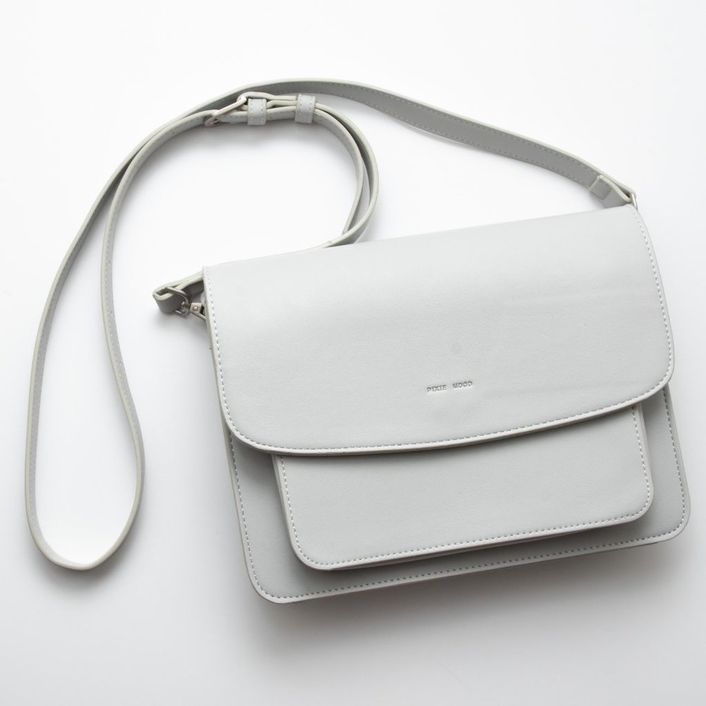 Pixie Mood Zoe Purse Vegan Leather Bag Crossbody Neutral Grey New